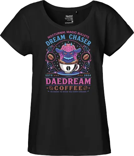 Daedream Dark Element Coffee - Pal, pal world, daedream, dark element, depresso, gaming, video game, gamer, survival, crafting, farming, monsters, coffee, lamball, adventure - Fairtrade Girl Shirt