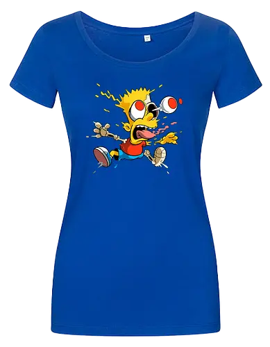 Freaky Junge - Kreatur des Chaos - freaky boy, gelbe kreatur, horror kunst, creepy cartoon, skelett kunst, body horror, seltsame kreatur, dark cartoon, surreal art, creepy art, monster design, horror cartoon, seltsamer charakter, schwarzer humor, geek art - Women T-Shirt