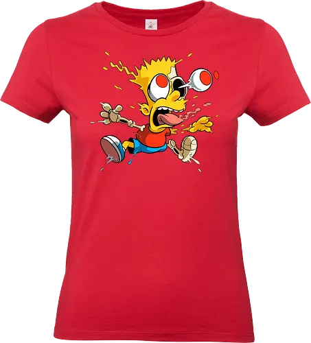 Freaky Junge - Kreatur des Chaos - freaky boy, gelbe kreatur, horror kunst, creepy cartoon, skelett kunst, body horror, seltsame kreatur, dark cartoon, surreal art, creepy art, monster design, horror cartoon, seltsamer charakter, schwarzer humor, geek art - Standard T-Shirt (Women)