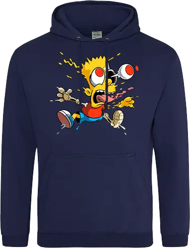 Freaky Junge - Kreatur des Chaos - freaky boy, gelbe kreatur, horror kunst, creepy cartoon, skelett kunst, body horror, seltsame kreatur, dark cartoon, surreal art, creepy art, monster design, horror cartoon, seltsamer charakter, schwarzer humor, geek art - Standard Hoodie