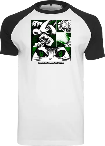 return of catvengers  - cat, meow, kitty, fun, avenger, drdoom, doomsday, cartoon, fantastic, hoomanlover, catlover - Raglan T-Shirt