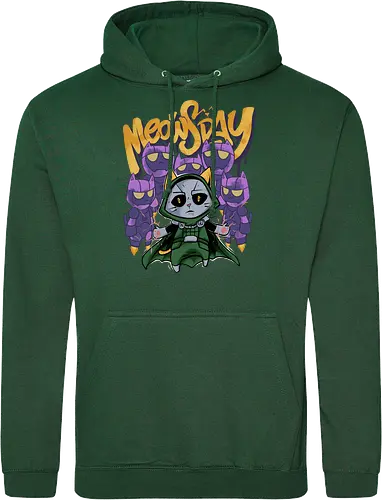 meowsday is coming - cat, meow, kitty, fun, avenger, drdoom, doomsday, cartoon, fantastic, hoomanlover, catlover, sentinel, superhero, villain - Standard Hoodie