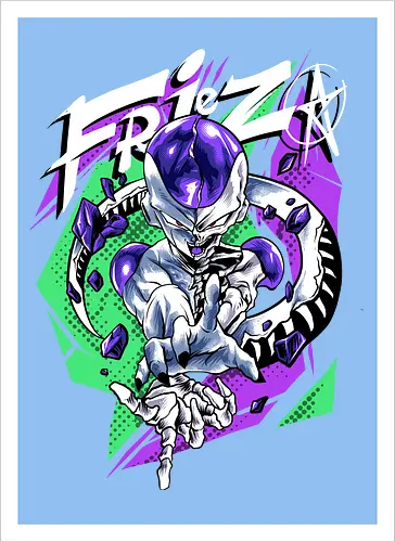 broken violet alien  - Dragon, frieza, villain, streetwear, artwear, cool, songoku - Artprint