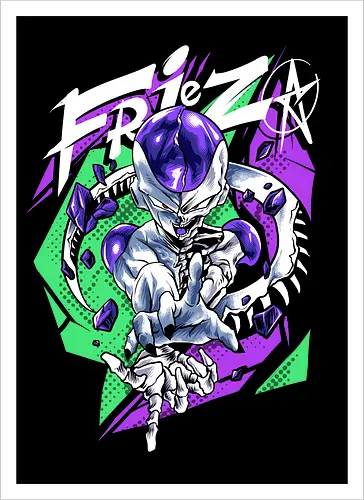 broken violet alien  - Dragon, frieza, villain, streetwear, artwear, cool, songoku - Artprint