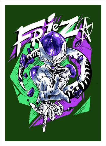 broken violet alien  - Dragon, frieza, villain, streetwear, artwear, cool, songoku - Artprint