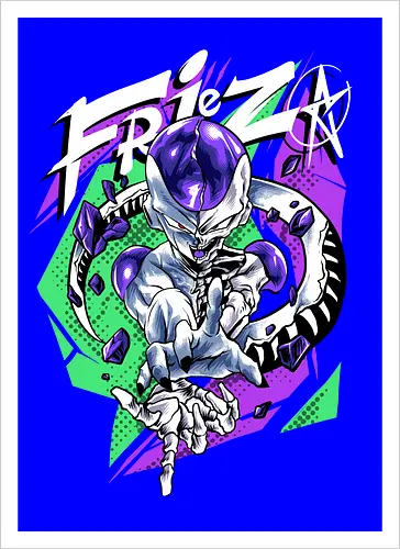 broken violet alien  - Dragon, frieza, villain, streetwear, artwear, cool, songoku - Artprint