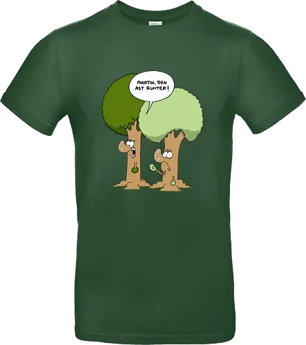 Den Ast runter - Baum, Bäume, Martin, Wald, Ruthe, Comic, Cartoon - Standard T-Shirt