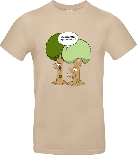 Den Ast runter - Baum, Bäume, Martin, Wald, Ruthe, Comic, Cartoon - Standard T-Shirt