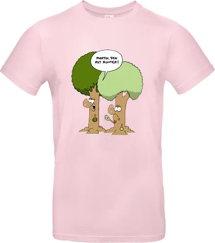 Den Ast runter - Baum, Bäume, Martin, Wald, Ruthe, Comic, Cartoon - Standard T-Shirt