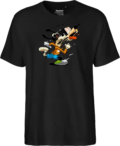 Freaky Tollpatschiger Hund - Cartoon Horror Underground Art - freaky tollpatschiger Hund Art, Cartoon Horror Underground, tollpatschiger Hund dunkles Shirt, Horror Cartoon Spiralaugen, Hund Skelett Gesicht Art, Goofy, dunkles oranges Pop Art, alternativer freaky Hund Charakter, verrückte Cartoon Mode, chaotischer Hund Streifen Art, Underground dunkles Geek, Horror Nostalgie klassischer Cartoon, Punk Hund Cartoon, alternative Cartoon Shirt, dunkle Retro Hund Art, chaotischer oranger Cartoon - Fairtrade T-Shirt