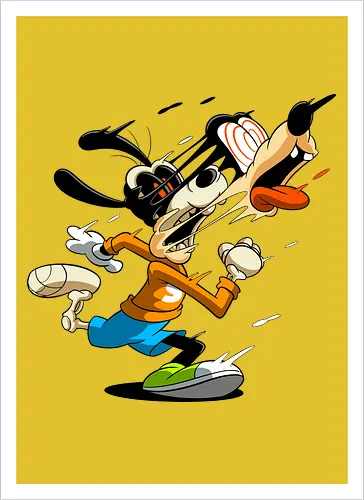 Freaky Tollpatschiger Hund - Cartoon Horror Underground Art - freaky tollpatschiger Hund Art, Cartoon Horror Underground, tollpatschiger Hund dunkles Shirt, Horror Cartoon Spiralaugen, Hund Skelett Gesicht Art, Goofy, dunkles oranges Pop Art, alternativer freaky Hund Charakter, verrückte Cartoon Mode, chaotischer Hund Streifen Art, Underground dunkles Geek, Horror Nostalgie klassischer Cartoon, Punk Hund Cartoon, alternative Cartoon Shirt, dunkle Retro Hund Art, chaotischer oranger Cartoon - Artprint