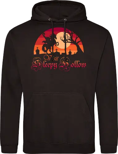 Visit Sleepy Hollow  - sleepy hollow, book, halloween, headless horseman, horror, horse, horses, ichabod crane, nostalgia, reading, retro, scary, spooky, horseman, movie - Standard Hoodie
