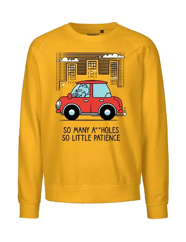 A little patience - Cats, Traffic, Cars, Middle finger - Fairtrade Sweatshirt