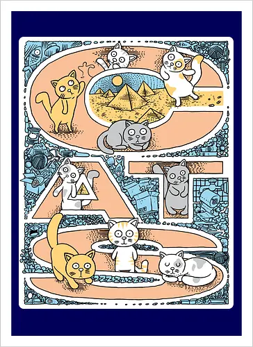 Cat vibes - Cats - Artprint