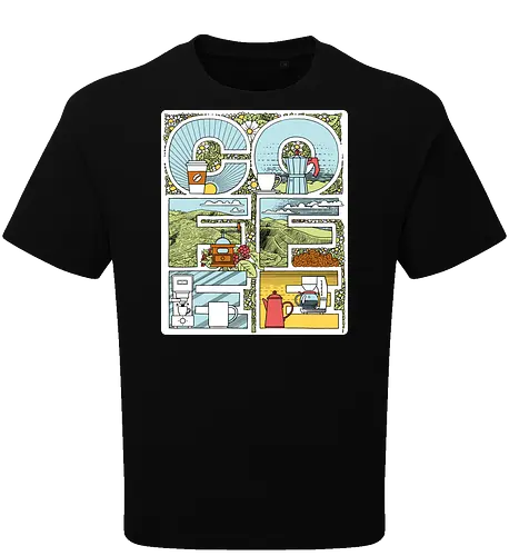 Coffee Bold - Coffee, Lettering - Oversize T-Shirt