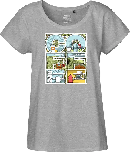 Coffee Bold - Coffee, Lettering - Fairtrade Girl Shirt