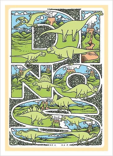 Dinos - Dinos, Dinosaurs - Artprint