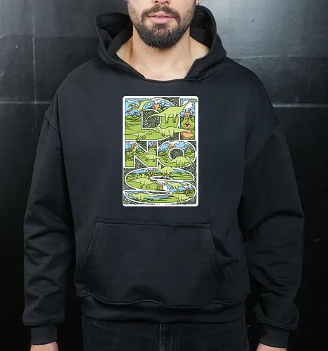 Dinos - Dinos, Dinosaurs - Cropped Hoodie