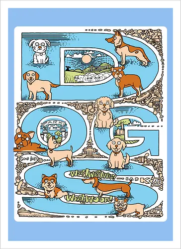 Dog vibes - Dogs - Artprint