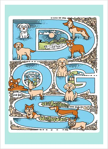 Dog vibes - Dogs - Artprint
