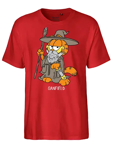 Ganfield - Orange Cat, Wizard, LOTR, Tolkien - Fairtrade T-Shirt