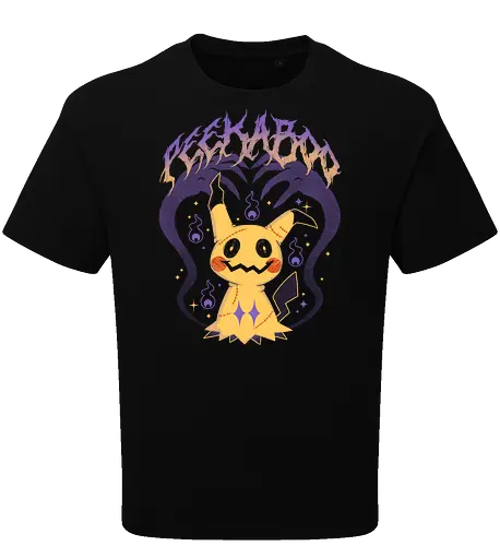 PEEKABOO - fantasy, whimsical, magical, Paranormal, nightmare, alternative, cartoon, aesthetic, peekaboo, kawaii, cute, halloween, spooky, horror, ghost, spirit, monster, creature, electric, anime, manga, geek, otaku, dark, gothic, macabre, creepy, retro, vintage, nostalgia - Oversize T-Shirt
