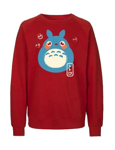 My Cute Neighbor - japanese, japan, anime, anime inspired, funny, fantasy, cute, cute creature, animals, spirit, forest spirit, cute, whimsical, kawaii, movie - Fairtrade Sweatshirt