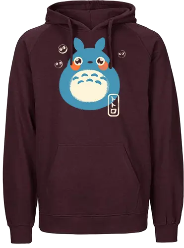 My Cute Neighbor - japanese, japan, anime, anime inspired, funny, fantasy, cute, cute creature, animals, spirit, forest spirit, cute, whimsical, kawaii, movie - Fairtrade Hoodie