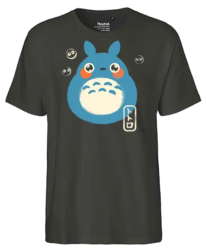 My Cute Neighbor - japanese, japan, anime, anime inspired, funny, fantasy, cute, cute creature, animals, spirit, forest spirit, cute, whimsical, kawaii, movie - Fairtrade T-Shirt