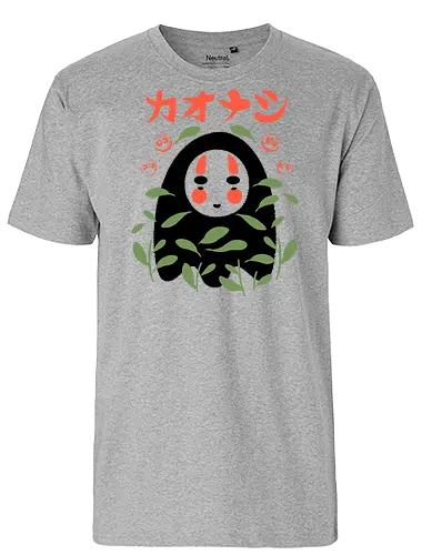 Leafy Little Void - japanese, japan, spirited away, anime, anime inspired, funny, fantasy, cute, cute creature, animals, spirit, forest spirit, cute, whimsical, kawaii, movie - Fairtrade T-Shirt
