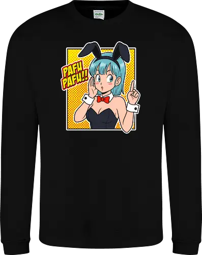 The Capsule Bunny - Bulma bunny shirt, retro Dragon Ball graphic tee, anime bunny girl apparel, Pafu Pafu merch, vintage 90s anime streetwear, pop art manga clothing, classic shonen waifu, aesthetic otaku fashion, Japanese pop culture tee, nostalgic anime humor shirt - Sweatshirt