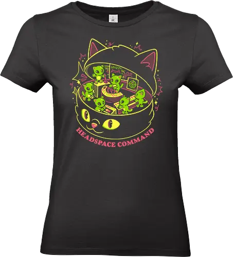 Headspace Command - eduely, ely, alien, cat, space, cat lover, sci fi, cosmic, chaotic mind, introvert, funny - Standard T-Shirt (Women)