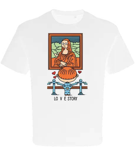 Louvre story - Louvre, Museum, Mona Lisa, Love - Oversize T-Shirt