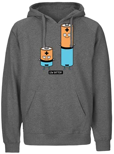 Low battery - Battery - Fairtrade Hoodie