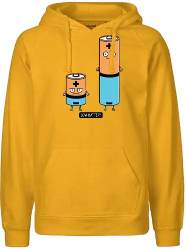 Low battery - Battery - Fairtrade Hoodie