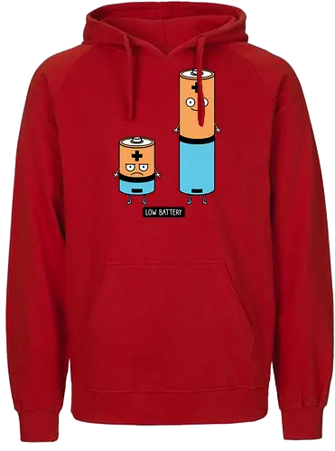 Low battery - Battery - Fairtrade Hoodie