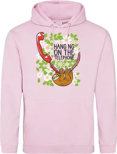 Hanging on the Telephone - Sloth, Telephone, Hanging, Animals - Standard Hoodie