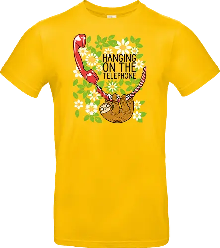 Hanging on the Telephone - Sloth, Telephone, Hanging, Animals - Standard T-Shirt