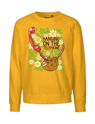 Hanging on the Telephone - Sloth, Telephone, Hanging, Animals - Fairtrade Sweatshirt
