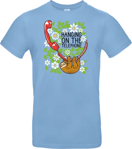 Hanging on the Telephone - Sloth, Telephone, Hanging, Animals - Standard T-Shirt