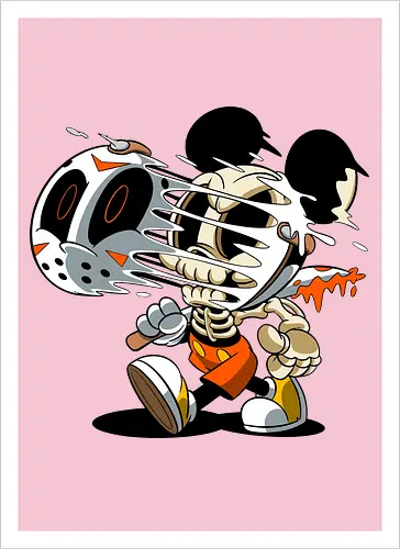 Skelett-Maus Slasher - Halloween Horror Cartoon Kunst - Mickey freaky art, estampa geek horror, Disney scary art, camiseta geek Halloween, Cartoon Horror Slasher, Halloween Terror Druck, freaky Maus Horror, Underground Slasher Kunst, Skelett Cartoon Halloween, Geek Terror Druck, klassischer Horror Cartoon, Pop Art Slasher, Horror Halloween Charakter, Cartoon Dark Art, Skelett Maus Horror, Eishockeymaske Cartoon, Slasher Cartoon Kunst, blutiges Messer Cartoon, Halloween Geek Kunst, Mickey Mouse horror, Jason Voorhees Disney, Mickey Halloween skeleton, Disney horror art, Sexta-Feira 13, Mickey zumbi, arte geek terror, camiseta horror Disney, Mickey Mouse Jason mask, cartoon horror, slasher art, cultura pop terror, Mickey Mouse esqueleto, Disney Halloween, Jason Voorhees mask, horror cartoon Disney - Artprint