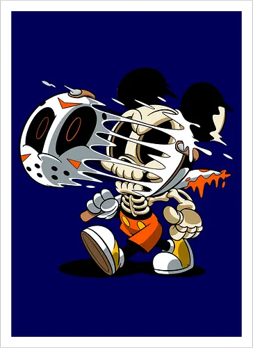 Skelett-Maus Slasher - Halloween Horror Cartoon Kunst - Mickey freaky art, estampa geek horror, Disney scary art, camiseta geek Halloween, Cartoon Horror Slasher, Halloween Terror Druck, freaky Maus Horror, Underground Slasher Kunst, Skelett Cartoon Halloween, Geek Terror Druck, klassischer Horror Cartoon, Pop Art Slasher, Horror Halloween Charakter, Cartoon Dark Art, Skelett Maus Horror, Eishockeymaske Cartoon, Slasher Cartoon Kunst, blutiges Messer Cartoon, Halloween Geek Kunst, Mickey Mouse horror, Jason Voorhees Disney, Mickey Halloween skeleton, Disney horror art, Sexta-Feira 13, Mickey zumbi, arte geek terror, camiseta horror Disney, Mickey Mouse Jason mask, cartoon horror, slasher art, cultura pop terror, Mickey Mouse esqueleto, Disney Halloween, Jason Voorhees mask, horror cartoon Disney - Artprint
