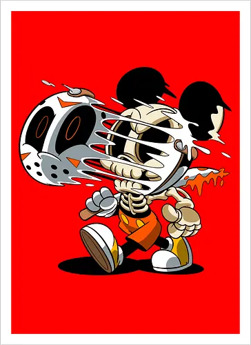 Skelett-Maus Slasher - Halloween Horror Cartoon Kunst - Mickey freaky art, estampa geek horror, Disney scary art, camiseta geek Halloween, Cartoon Horror Slasher, Halloween Terror Druck, freaky Maus Horror, Underground Slasher Kunst, Skelett Cartoon Halloween, Geek Terror Druck, klassischer Horror Cartoon, Pop Art Slasher, Horror Halloween Charakter, Cartoon Dark Art, Skelett Maus Horror, Eishockeymaske Cartoon, Slasher Cartoon Kunst, blutiges Messer Cartoon, Halloween Geek Kunst, Mickey Mouse horror, Jason Voorhees Disney, Mickey Halloween skeleton, Disney horror art, Sexta-Feira 13, Mickey zumbi, arte geek terror, camiseta horror Disney, Mickey Mouse Jason mask, cartoon horror, slasher art, cultura pop terror, Mickey Mouse esqueleto, Disney Halloween, Jason Voorhees mask, horror cartoon Disney - Artprint
