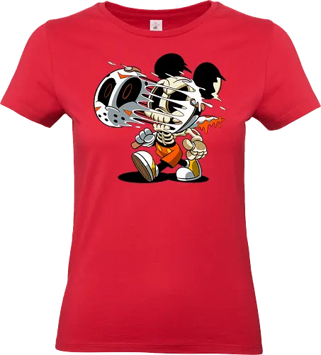 Skelett-Maus Slasher - Halloween Horror Cartoon Kunst - Mickey freaky art, estampa geek horror, Disney scary art, camiseta geek Halloween, Cartoon Horror Slasher, Halloween Terror Druck, freaky Maus Horror, Underground Slasher Kunst, Skelett Cartoon Halloween, Geek Terror Druck, klassischer Horror Cartoon, Pop Art Slasher, Horror Halloween Charakter, Cartoon Dark Art, Skelett Maus Horror, Eishockeymaske Cartoon, Slasher Cartoon Kunst, blutiges Messer Cartoon, Halloween Geek Kunst, Mickey Mouse horror, Jason Voorhees Disney, Mickey Halloween skeleton, Disney horror art, Sexta-Feira 13, Mickey zumbi, arte geek terror, camiseta horror Disney, Mickey Mouse Jason mask, cartoon horror, slasher art, cultura pop terror, Mickey Mouse esqueleto, Disney Halloween, Jason Voorhees mask, horror cartoon Disney - Standard T-Shirt (Women)