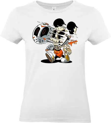 Skelett-Maus Slasher - Halloween Horror Cartoon Kunst - Mickey freaky art, estampa geek horror, Disney scary art, camiseta geek Halloween, Cartoon Horror Slasher, Halloween Terror Druck, freaky Maus Horror, Underground Slasher Kunst, Skelett Cartoon Halloween, Geek Terror Druck, klassischer Horror Cartoon, Pop Art Slasher, Horror Halloween Charakter, Cartoon Dark Art, Skelett Maus Horror, Eishockeymaske Cartoon, Slasher Cartoon Kunst, blutiges Messer Cartoon, Halloween Geek Kunst, Mickey Mouse horror, Jason Voorhees Disney, Mickey Halloween skeleton, Disney horror art, Sexta-Feira 13, Mickey zumbi, arte geek terror, camiseta horror Disney, Mickey Mouse Jason mask, cartoon horror, slasher art, cultura pop terror, Mickey Mouse esqueleto, Disney Halloween, Jason Voorhees mask, horror cartoon Disney - Standard T-Shirt (Women)