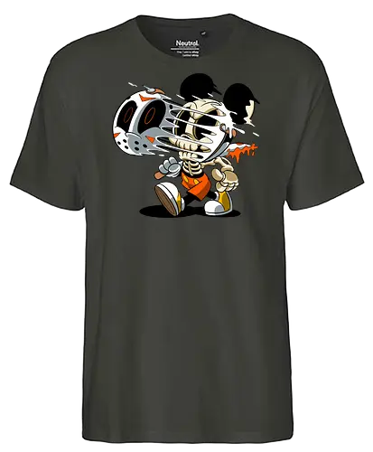 Skelett-Maus Slasher - Halloween Horror Cartoon Kunst - Mickey freaky art, estampa geek horror, Disney scary art, camiseta geek Halloween, Cartoon Horror Slasher, Halloween Terror Druck, freaky Maus Horror, Underground Slasher Kunst, Skelett Cartoon Halloween, Geek Terror Druck, klassischer Horror Cartoon, Pop Art Slasher, Horror Halloween Charakter, Cartoon Dark Art, Skelett Maus Horror, Eishockeymaske Cartoon, Slasher Cartoon Kunst, blutiges Messer Cartoon, Halloween Geek Kunst, Mickey Mouse horror, Jason Voorhees Disney, Mickey Halloween skeleton, Disney horror art, Sexta-Feira 13, Mickey zumbi, arte geek terror, camiseta horror Disney, Mickey Mouse Jason mask, cartoon horror, slasher art, cultura pop terror, Mickey Mouse esqueleto, Disney Halloween, Jason Voorhees mask, horror cartoon Disney - Fairtrade T-Shirt