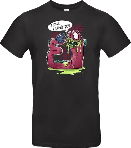 Thinking about Love. - Monster, Monsta, Wurm, Love, worm, Liebe - Standard T-Shirt