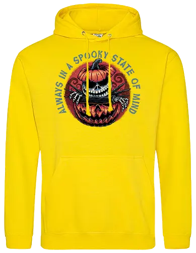 Spooky state of mind - Movie, animated, animation, horror, Halloween, pumpkin, skeleton, character, fantasy - Standard Hoodie