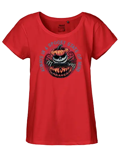 Spooky state of mind - Movie, animated, animation, horror, Halloween, pumpkin, skeleton, character, fantasy - Fairtrade Girl Shirt