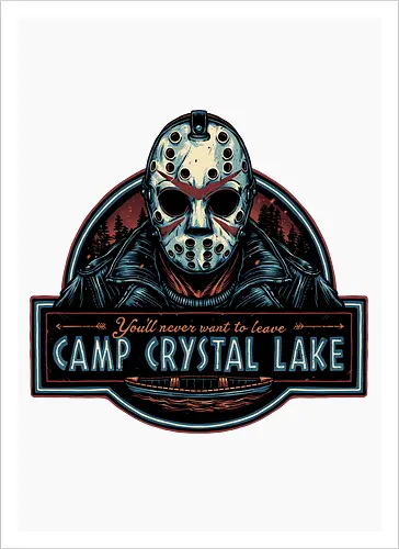Never leave the camp - Horror, Halloween, movie, horror movie, villain, classic movie - Artprint